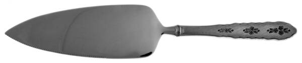 Floral Bouquet (Stainless) Pie Server with Serrated Stainless Blade HC