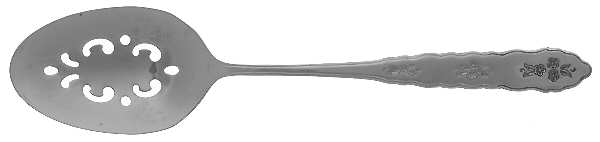 Floral Bouquet (Stainless) Pierced Tablespoon (Serving Spoon)