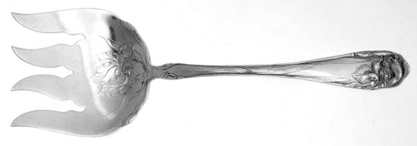 Flower De Luce (Silverplate, 1904) Large Solid Fish Serving Fork