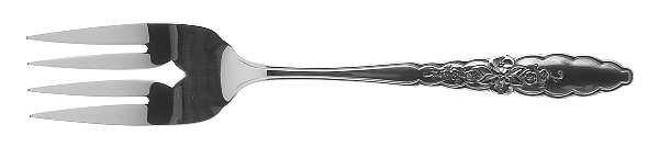 Floral Glen (Stainless) Medium Solid Cold Meat Serving Fork