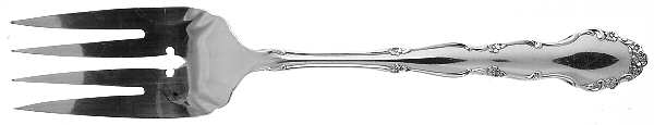 Flirtation (Silverplate, 1959) Medium Solid Cold Meat Serving Fork