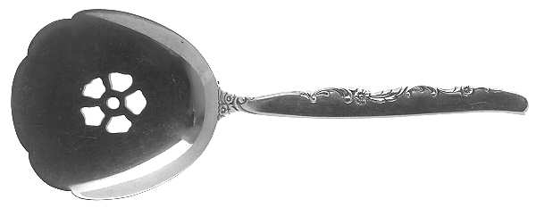 Flower Lane (Sterling, 1957) Solid Bon Bon Spoon with Pierced Bowl