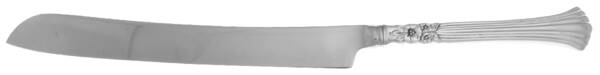 Floral Queen (Silverplate, 1992) Wedding Cake Knife with Stainless Blade HC