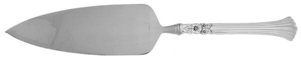 Floral Queen (Silverplate, 1992) Pie Server with Serrated Stainless Blade HC
