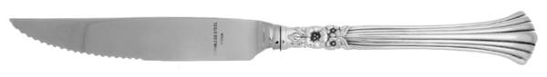 Floral Queen (Silverplate, 1992) Steak Knife Individual Hollow, Serrate HC