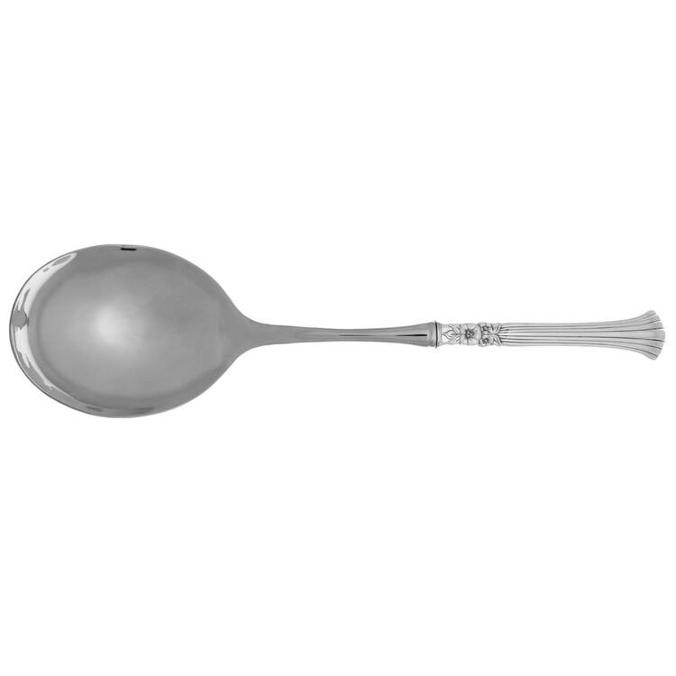Floral Queen (Silverplate, 1992) Casserole Spoon with Smooth Stainless Bowl HC