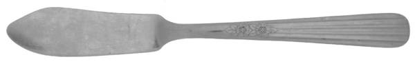 Fluted Rose (Stainless) Flat Handle Master Butter Knife