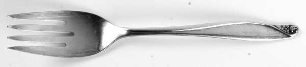 Flowertime (Silverplate, 1963) Medium Solid Cold Meat Serving Fork