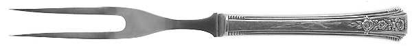 Fortune (Silverplate, 1939) Small Steak Carving Fork with Stainless Prongs