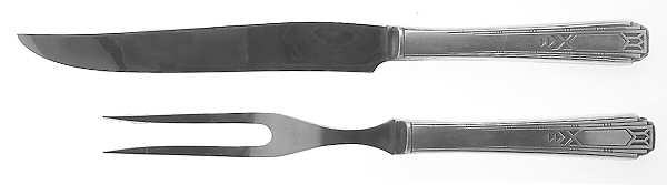 Friendship-Medality (Silverlpt, 1932) Small Stainless Blade 2-Piece Steak Carving Set