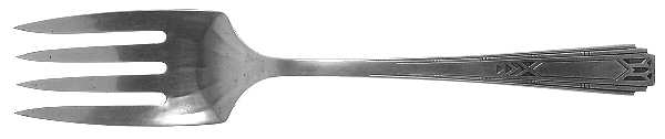 Friendship-Medality (Silverlpt, 1932) Medium Solid Cold Meat Serving Fork