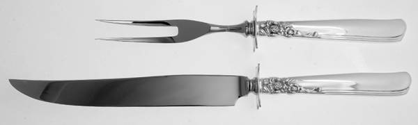 Gay Adventure (Silverplate, 1955) Small Stainless Blade 2-Piece Steak Carving Set