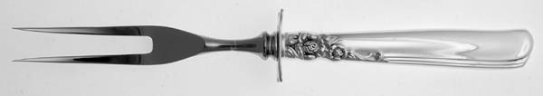 Gay Adventure (Silverplate, 1955) Small Steak Carving Fork with Stainless Prongs