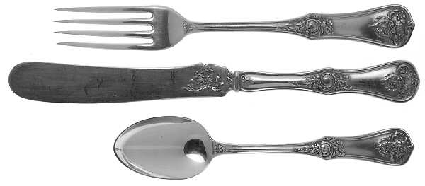 Garland (Silverplate, 1910) 3 Piece Youth Set (Knife, Fork & Spoon)