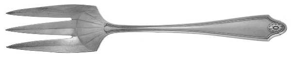 Georgian (Silverplate, 1912) Medium Solid Cold Meat Serving Fork