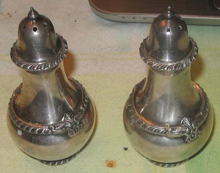 Georgian (Silverplate, Hollowware) Salt and Pepper Set