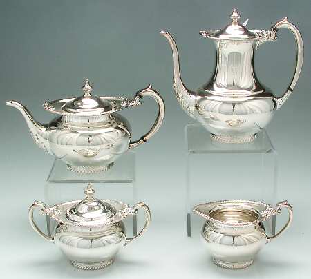 Georgian (Silverplate, Hollowware) (4 Piece) Silverplate Tea Set