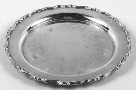 Georgian Scroll (Silverplate, Hollowware) 10" Round Tray
