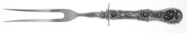 Glenrose (Silverplate, 1908) Large Stainless-Prong Roast Carving Fork