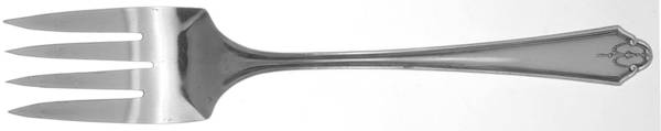 Gloria-El Royale (Silverplate, 1930) Medium Solid Cold Meat Serving Fork