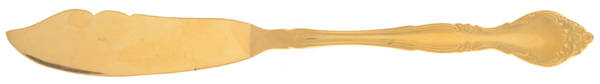 Golden Affection (Gold Electroplate) Flat Handle Master Butter Knife