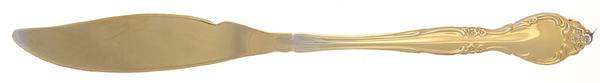 Golden Affection (Gold Electroplate) Individual Solid Fish Knife