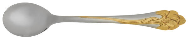 Golden Amaryllis (Stainless, Gold Accent) Teaspoon Large Solid HC