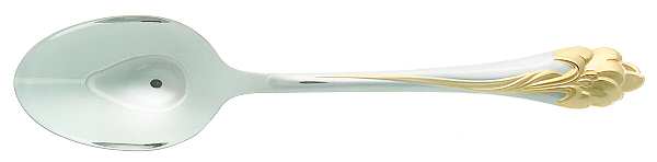 Golden Amaryllis (Stainless, Gold Accent) Place/Oval Soup Spoon
