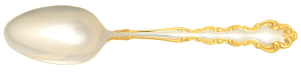 Gold Accent Modern Baroque (Silverplate) Dessert/Oval Soup Spoon