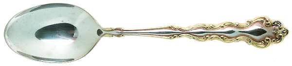 Gold Accent Modern Baroque (Silverplate) Place/Oval Soup Spoon