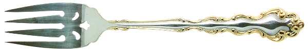 Gold Accent Modern Baroque (Silverplate) Individual Salad Fork