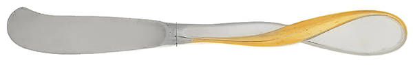 Golden Aquarius (Stainless, Gold Accent) Butter Spreader Hollow Hdl-Paddle/Stainless Blade
