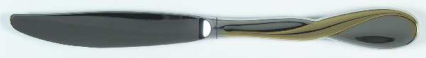 Golden Aquarius (Stainless, Gold Accent) Dessert Knife with Stainless Blade