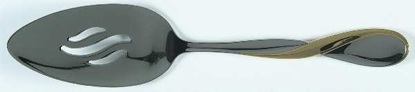 Golden Aquarius (Stainless, Gold Accent) Pierced All Stainless Pie Server