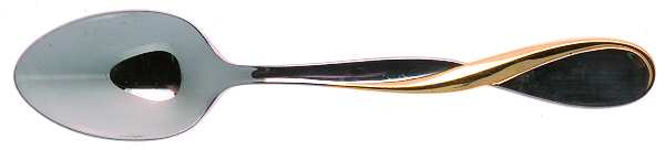 Golden Aquarius (Stainless, Gold Accent) Teaspoon