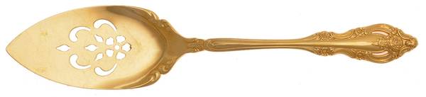 Golden Artistry (Gold Electroplate) Server-Pie/Solid-Pierced