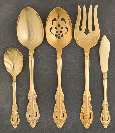 Golden Artistry (Gold Electroplate) 5 Piece Hostess Set