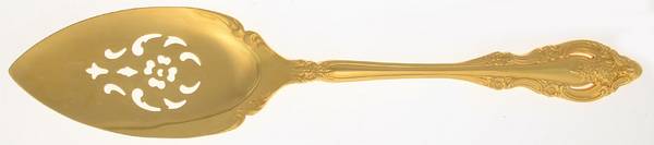 Golden Artistry (Gold Electroplate) Pierced Solid Pie Server
