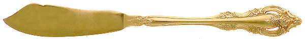 Golden Artistry (Gold Electroplate) Flat Handle Master Butter Knife