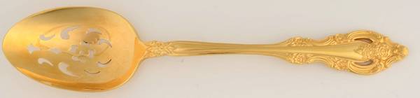 Golden Artistry (Gold Electroplate) Pierced Tablespoon (Serving Spoon)