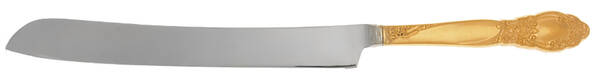 Golden Ballad-Country Lane (Gold Electroplate) Wedding Cake Knife with Stainless Blade HC