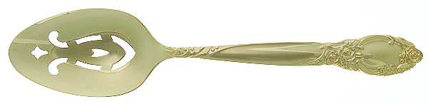 Golden Ballad-Country Lane (Gold Electroplate) Pierced Tablespoon (Serving Spoon)