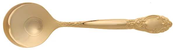 Golden Ballad-Country Lane (Gold Electroplate) Round Bowl Soup Spoon (Cream Soup)