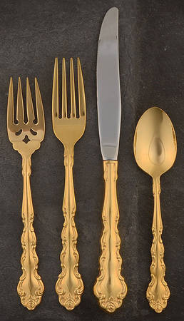 Gold Beethoven (Gold Electroplate) 4 Piece Place Setting