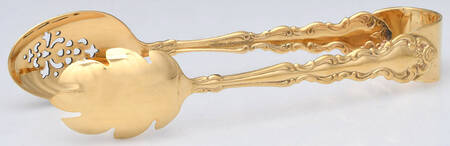 Gold Beethoven (Gold Electroplate) Ice Serving Tongs Large HC
