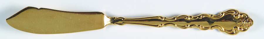 Gold Beethoven (Gold Electroplate) Flat Handle Master Butter Knife