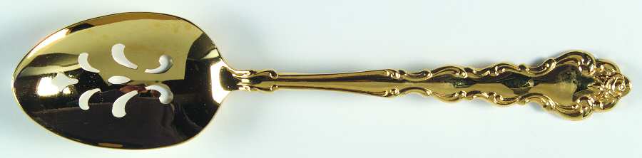 Gold Beethoven (Gold Electroplate) Pierced Tablespoon (Serving Spoon)