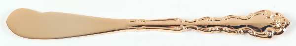 Gold Beethoven (Gold Electroplate) Flat Handle Butter Spreader