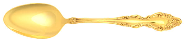 Golden Baroque Rose (Gold Electroplate) Youth Spoon