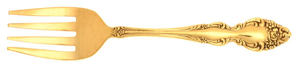 Golden Baroque Rose (Gold Electroplate) Baby Fork